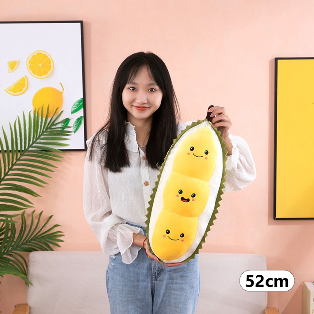 52cm cute durian plush pillow held by person for size reference