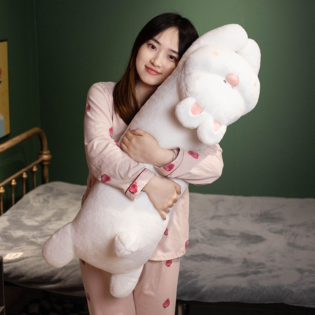 Cute animal lying plush pillow for hugging