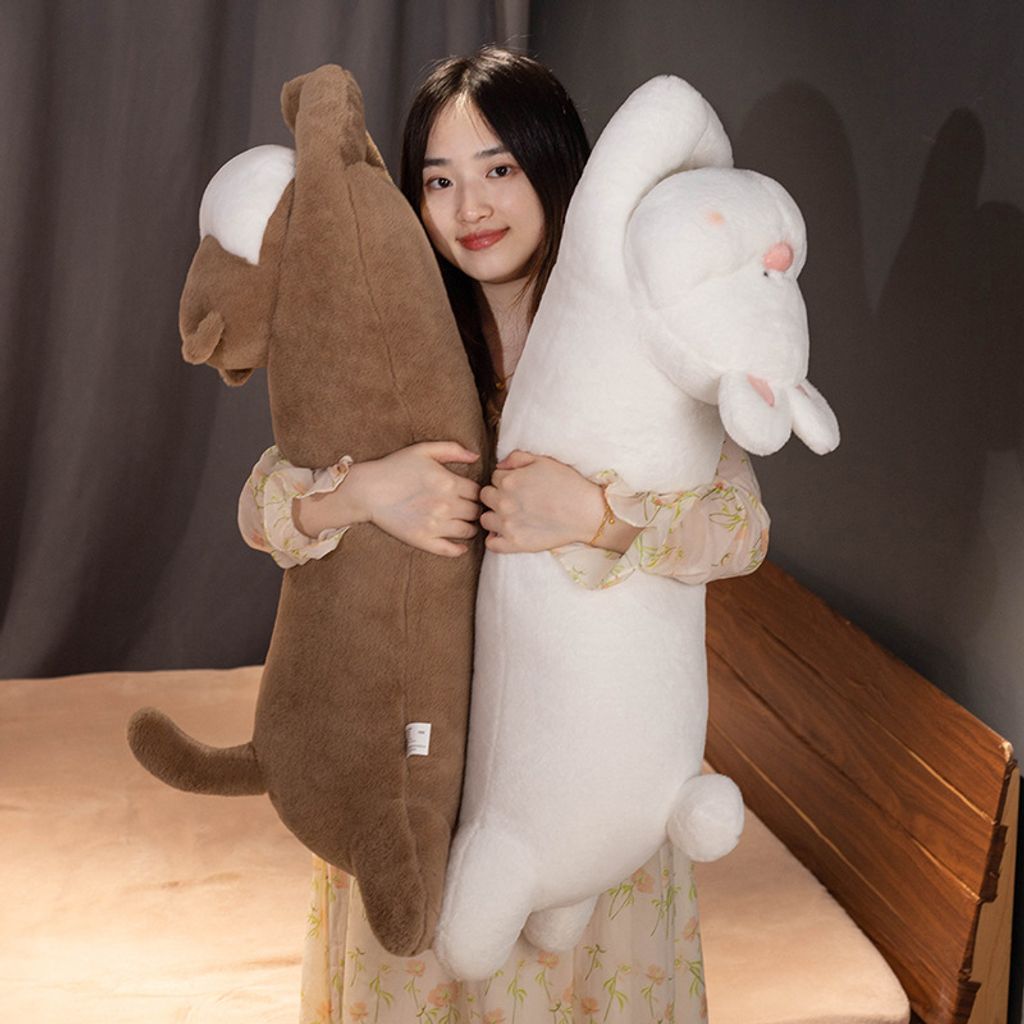 Cute animal lying plush pillow for hugging and relaxing