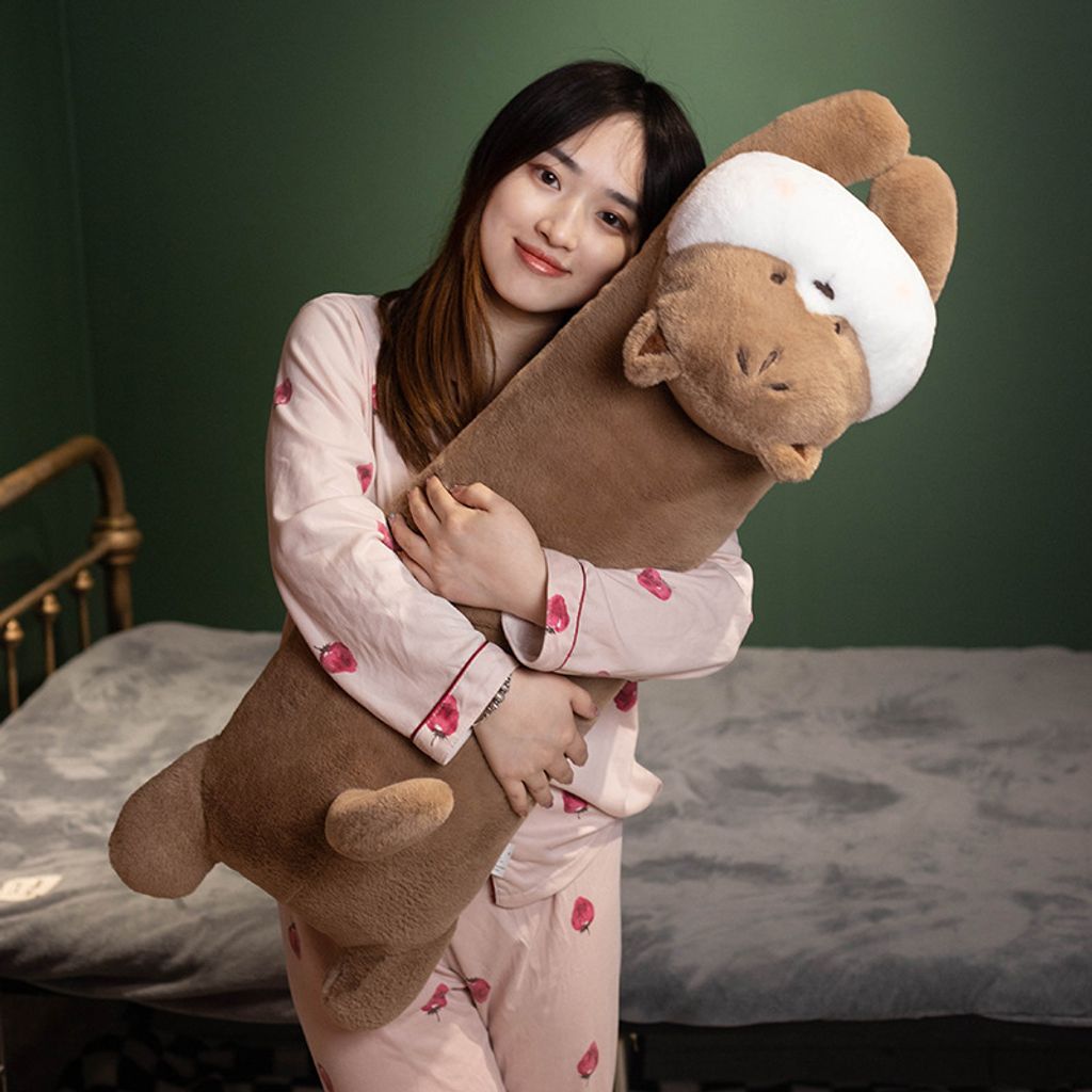Cute animal lying plush pillow for hugging