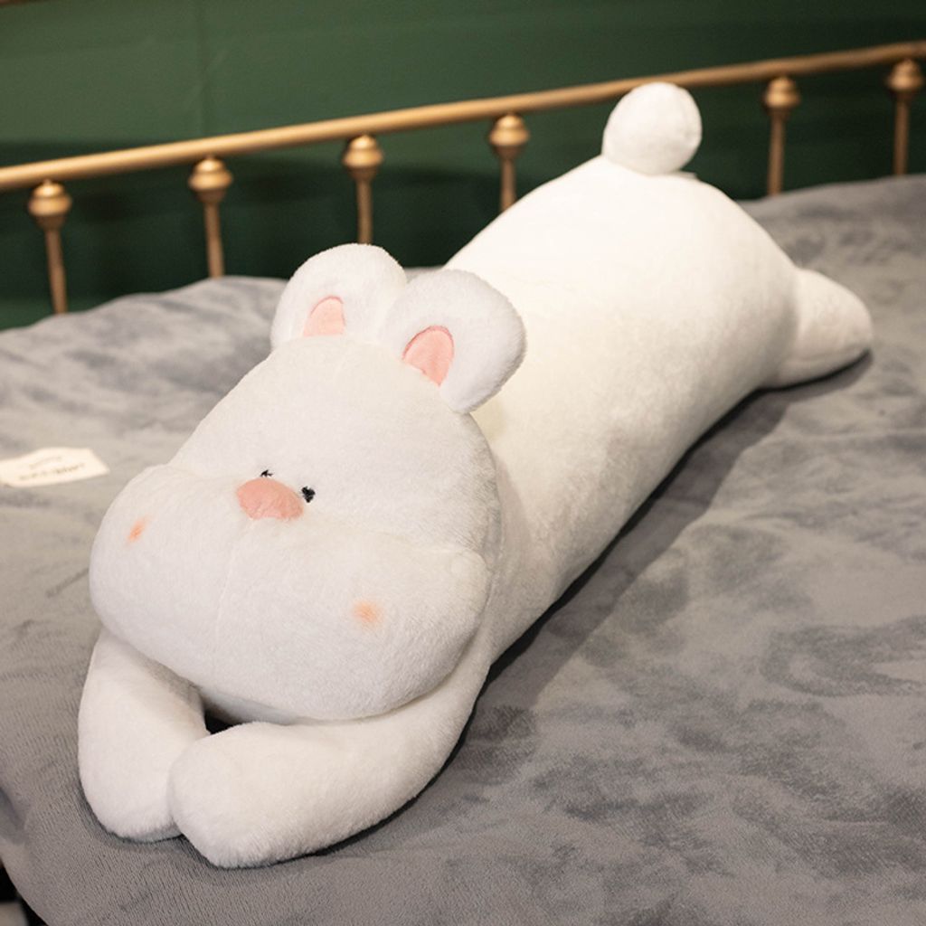 Rabbit lying plush pillow
