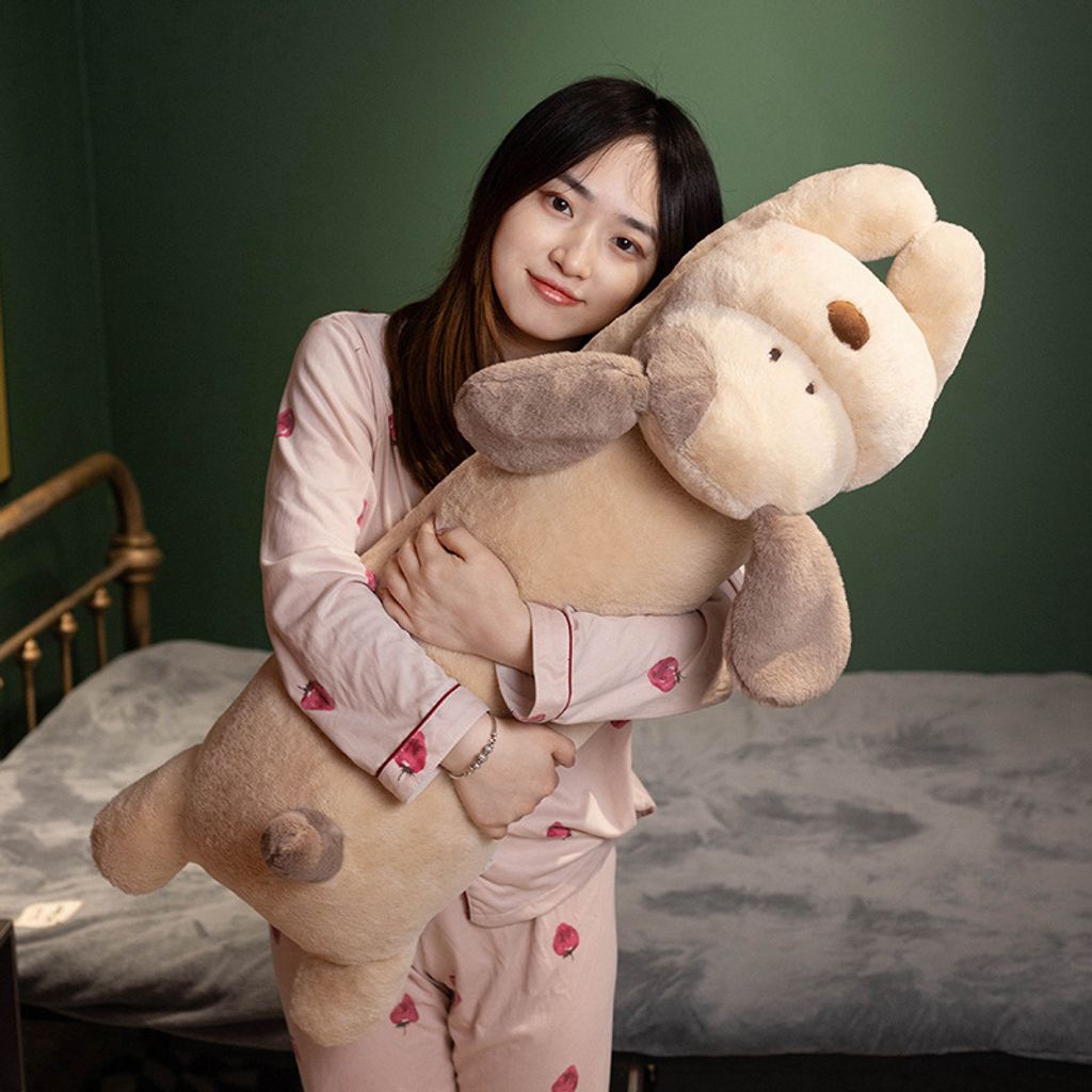 Cute animal lying plush pillow for hugging