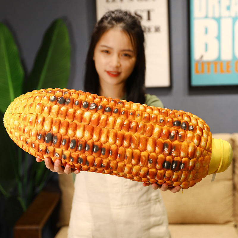 Roasted corn plush pillow for lounging