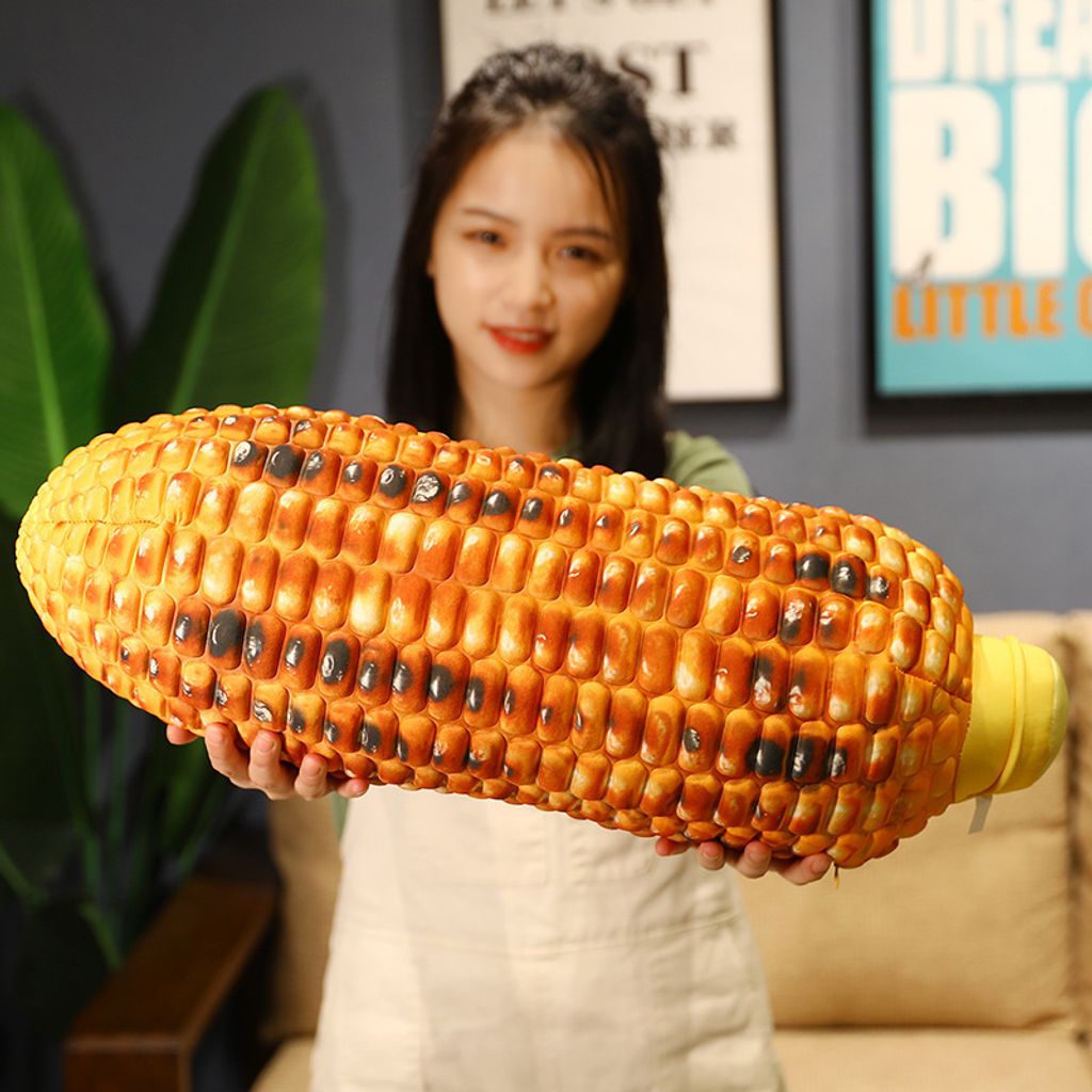 Roasted corn plush pillow for lounging