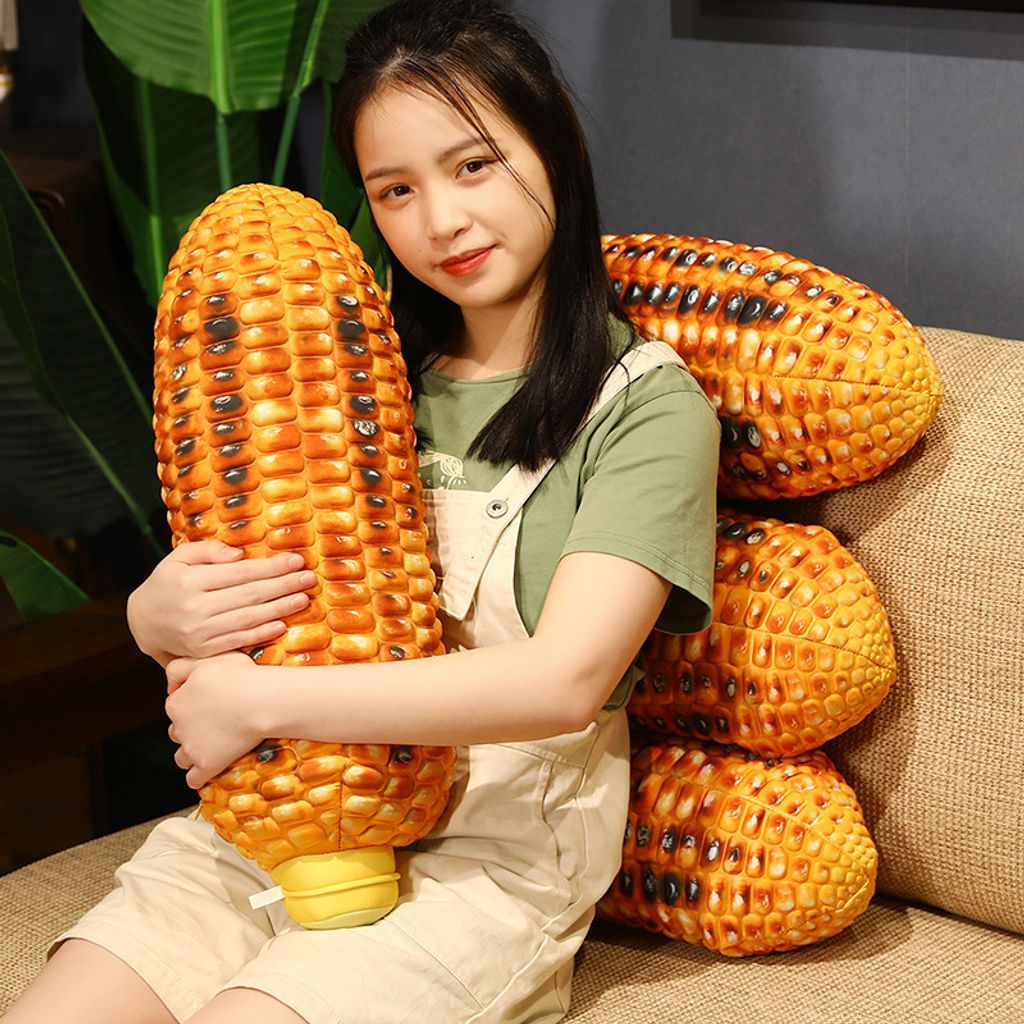 Corn plush pillow for lounging on sofa