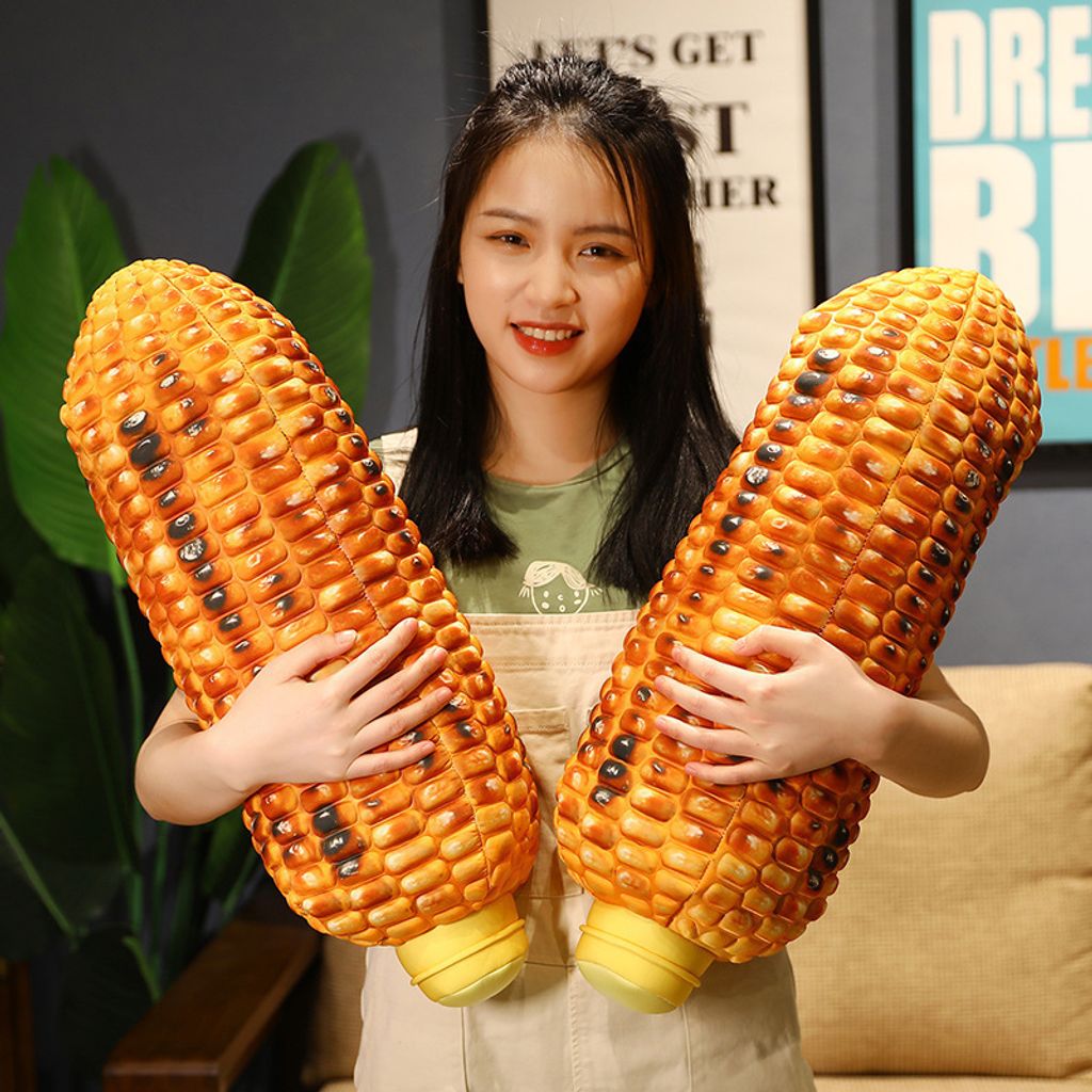 Roasted corn plush pillow for hugging and relaxing