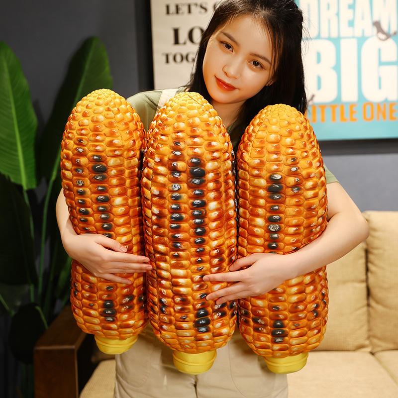 Roasted corn plush pillow for lounging