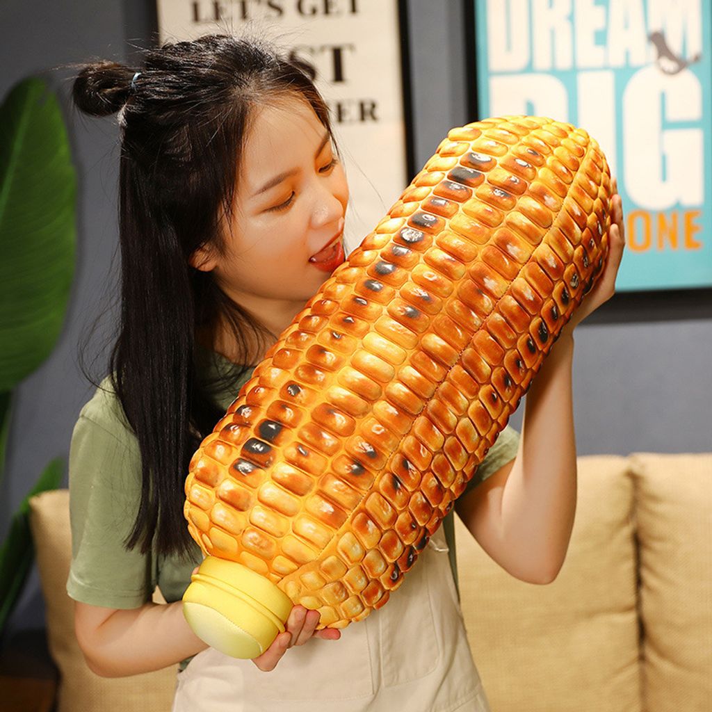 Roasted corn plush pillow for lounging