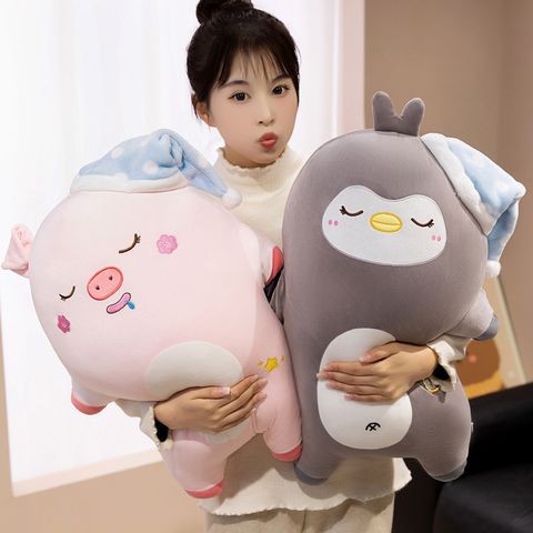 Sweet dreams animal plush pillow for hugging and lounging