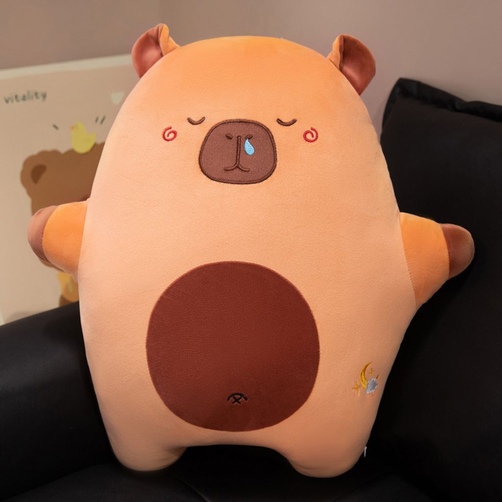 Sweet dreams animal plush pillow in capybara design