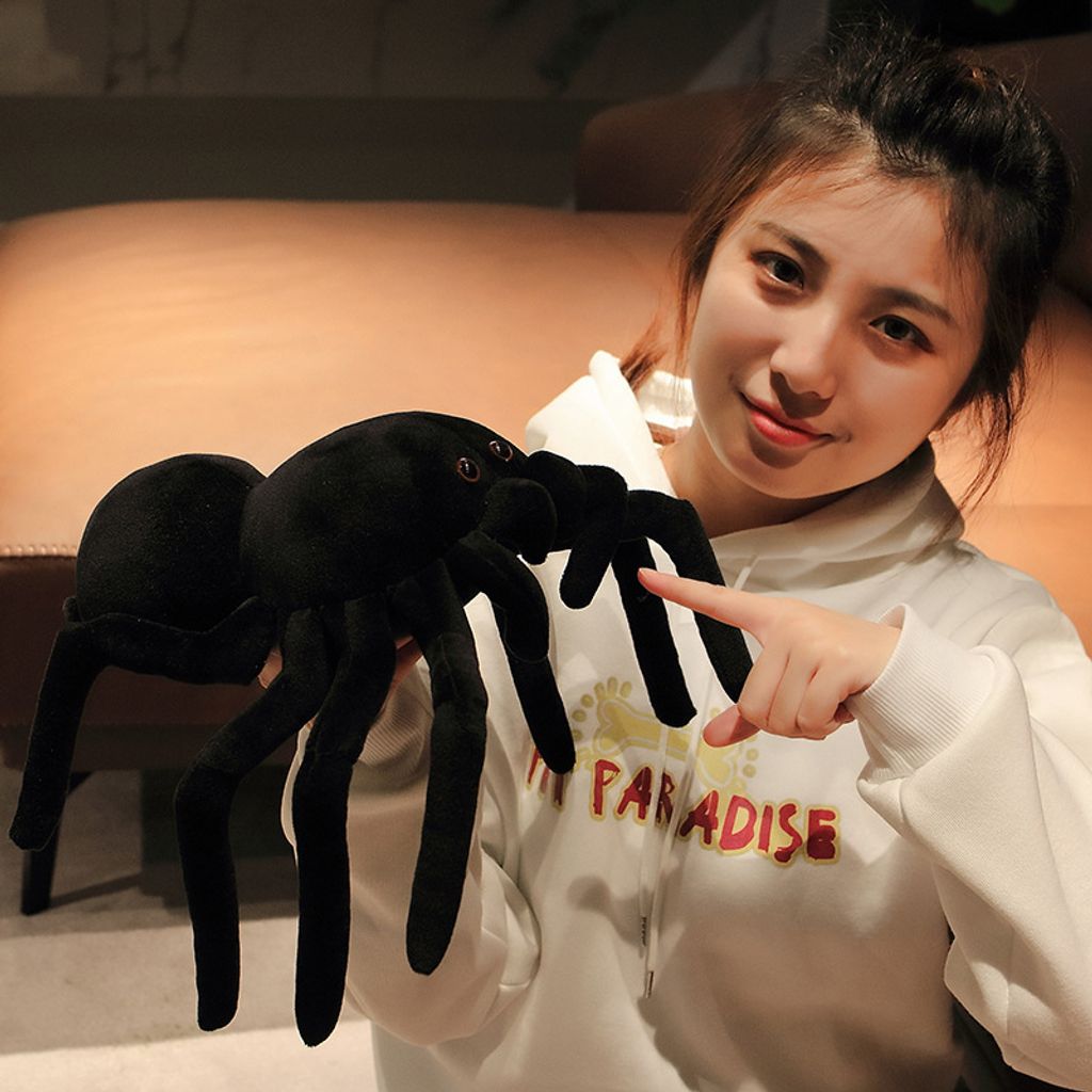 Giant spider plush pillow in medium size
