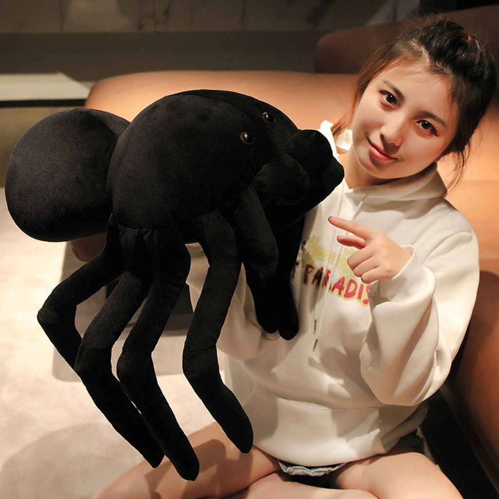 Giant spider plush pillow in large size