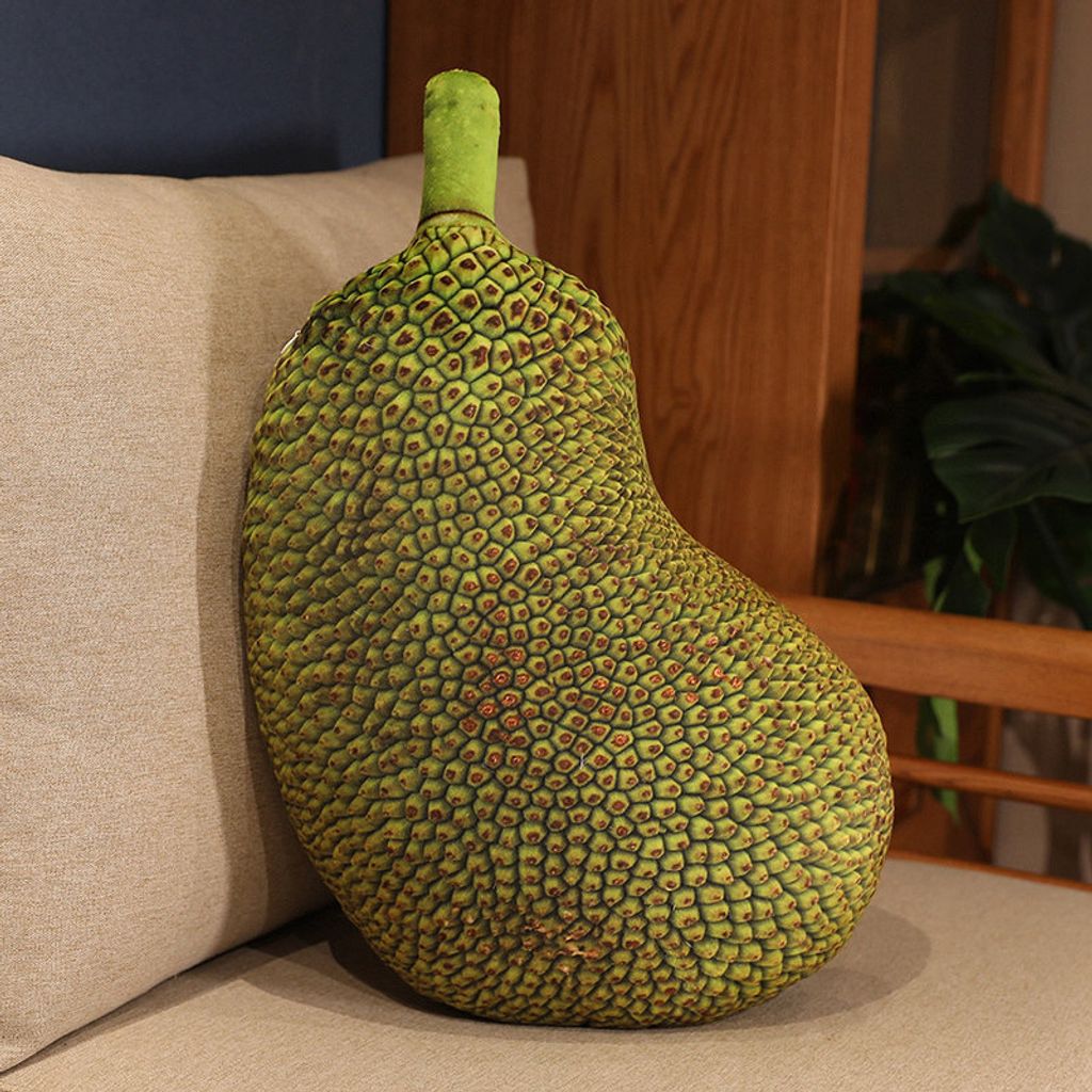 Jackfruit realistic fruit plush pillow