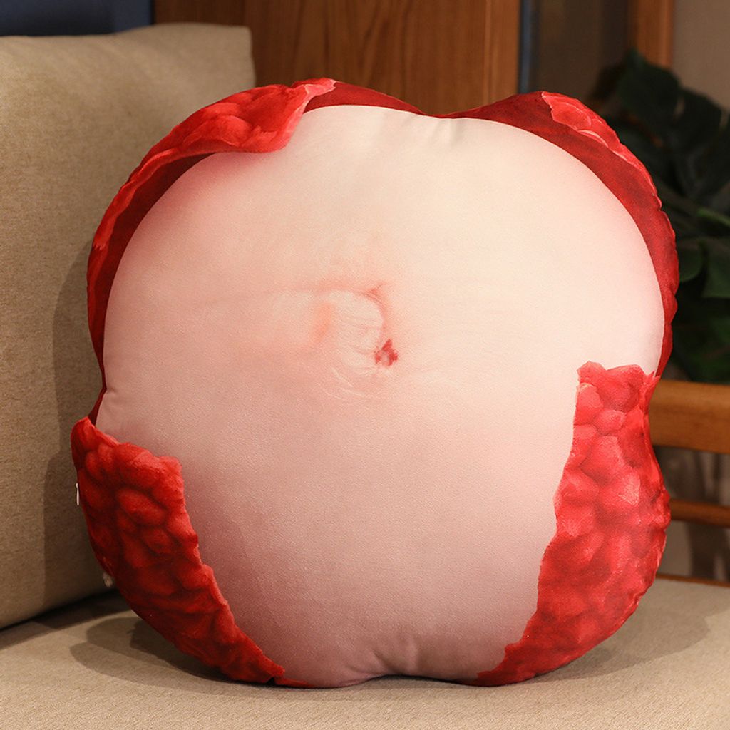 Lychee realistic fruit plush pillow