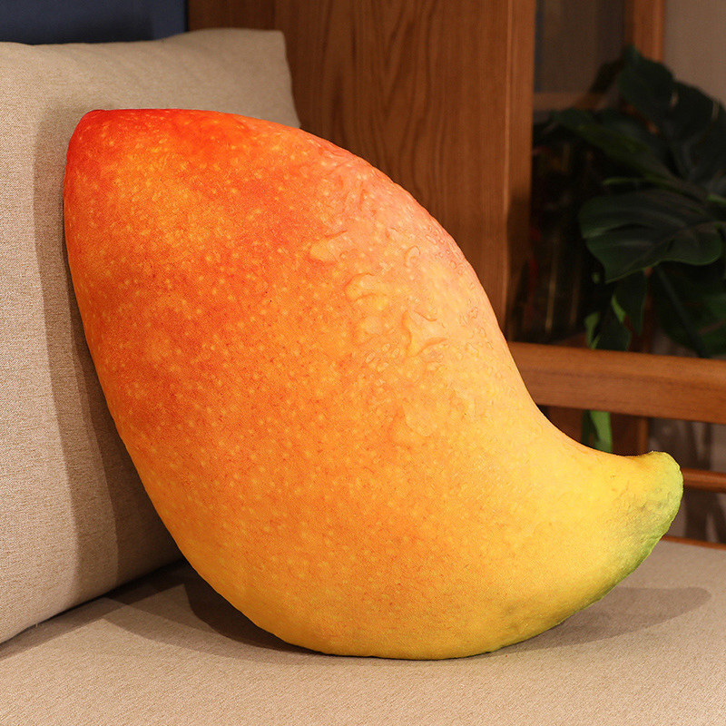 Mango realistic fruit plush pillow