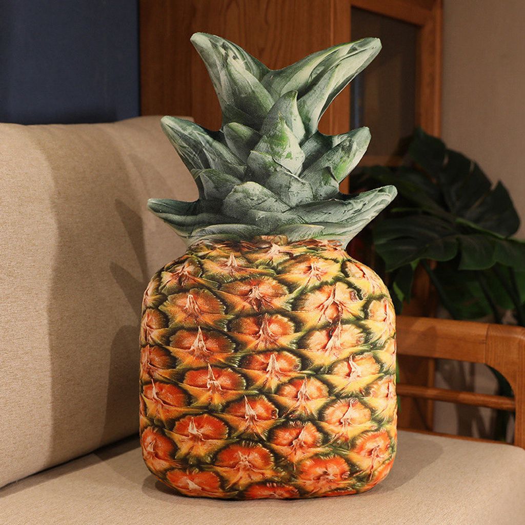 Pineapple realistic fruit plush pillow