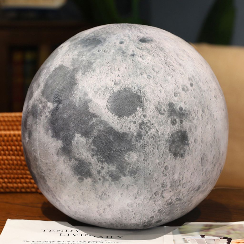 Moon planet plush pillow