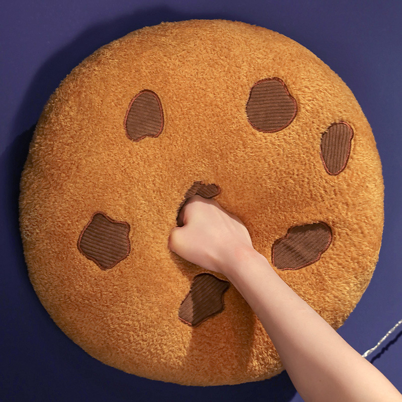 Soft cookie plush pillow for comfort