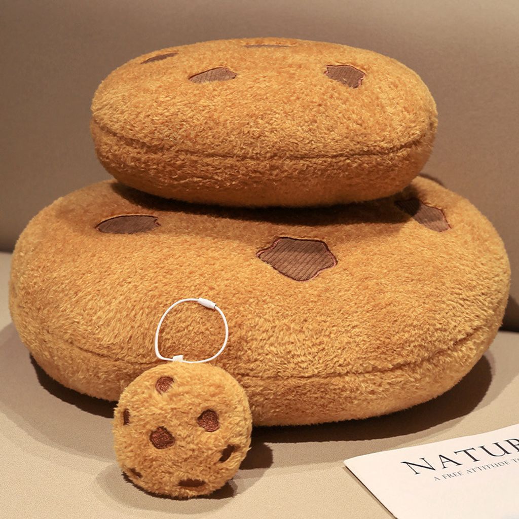 Cookie plush pillow size comparison in three sizes
