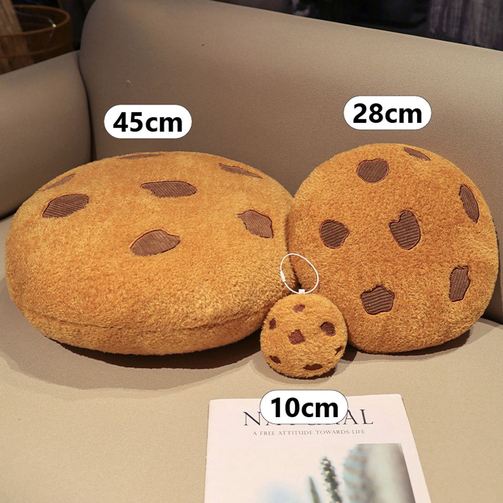 Cookie plush pillow size comparison 10cm 28cm 45cm