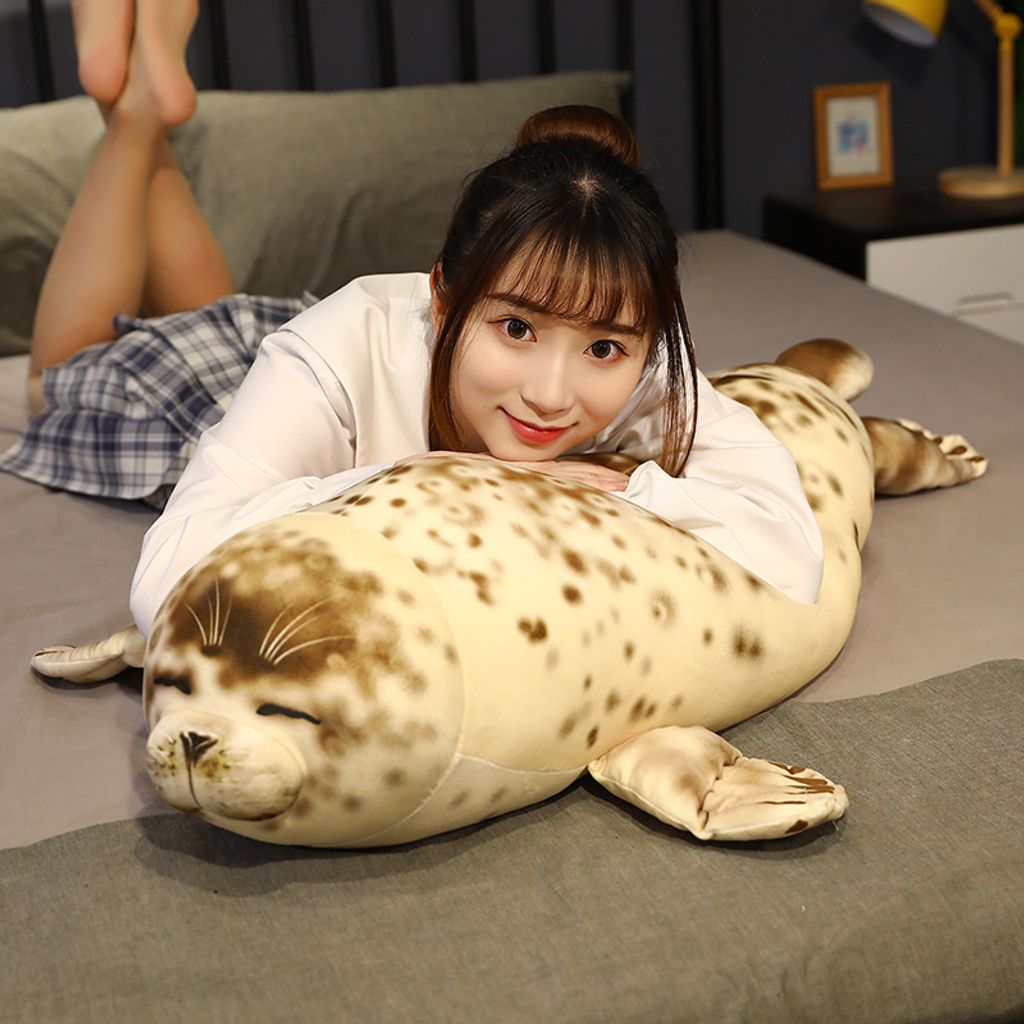 Seal plush pillow for hugging and resting on bed