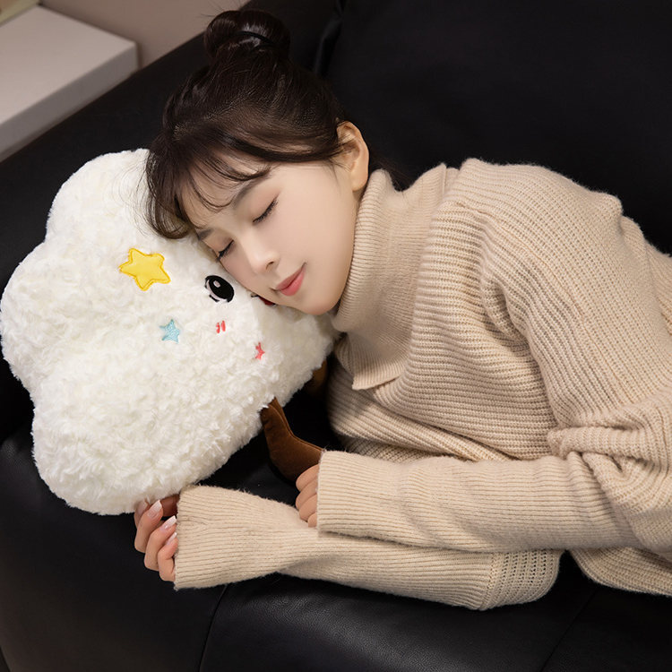 Soft cloud plush pillow for hugging and relaxing on the sofa