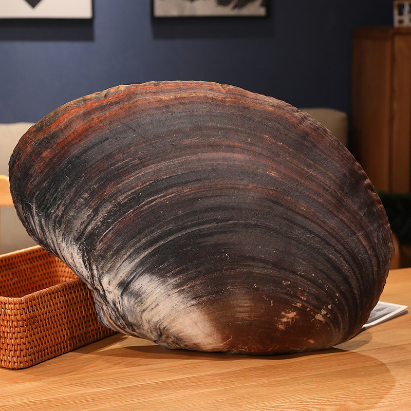 Freshwater mussel realistic seashell plush pillow