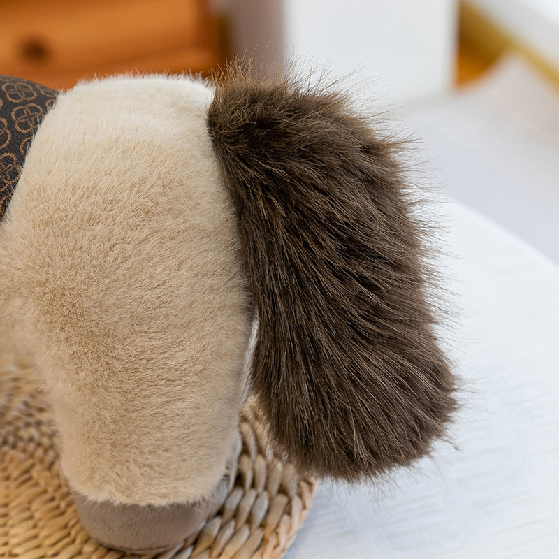 Fluffy tail detail of realistic pony plush toy showcasing soft fur texture and premium plush materials