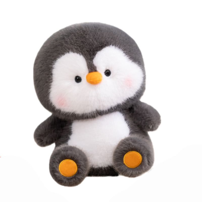 Coco penguin plush toy with round cute design and fluffy plush fabric, ideal as a comforting stuffed animal for home decor, gifting, and daily companionship