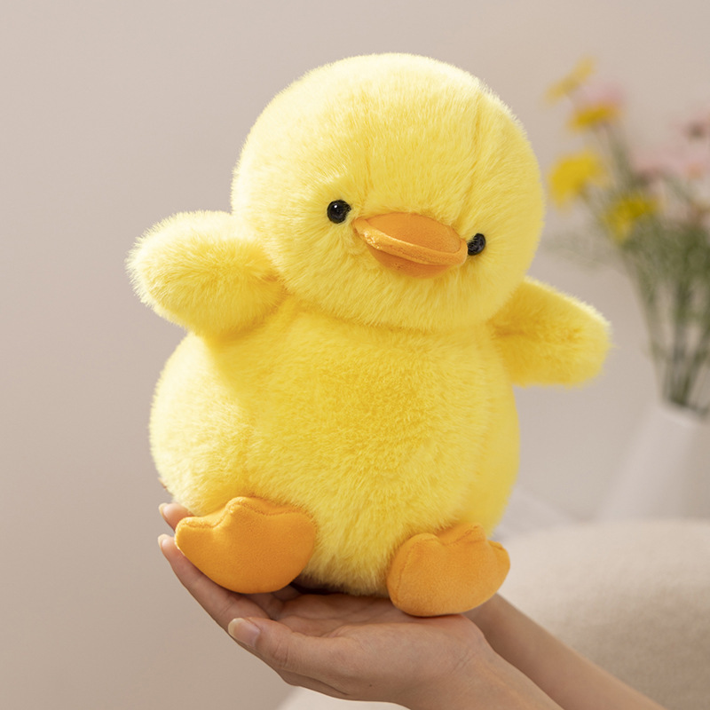 Soft chubby duck plush toy with a fluffy texture, ideal for cuddling, relaxing, or adding a cozy and cheerful accent to living spaces