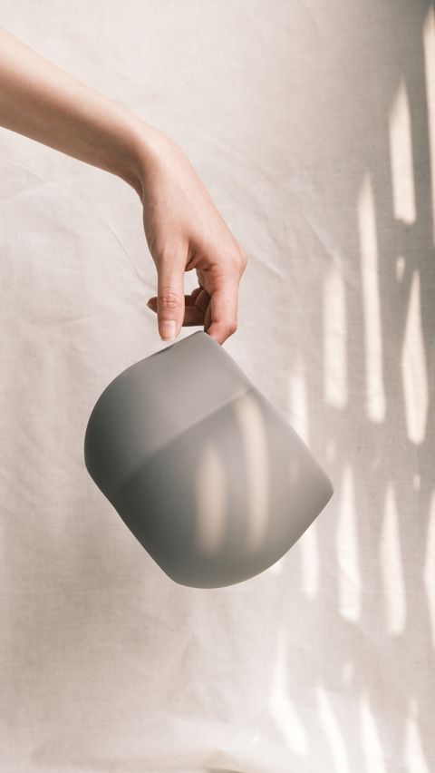 三葉草泥色花盆（H:12cm）