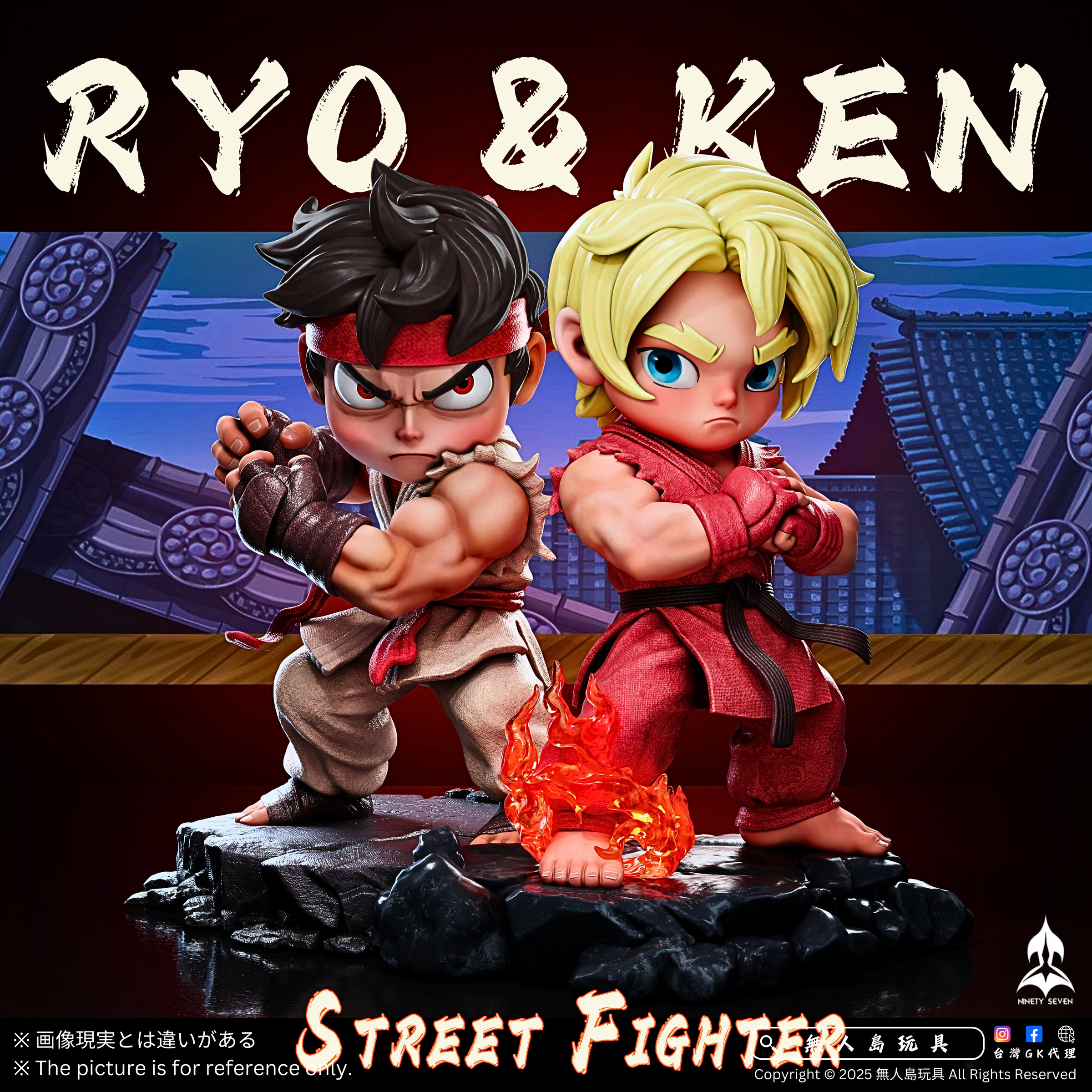 街頭霸王GK 蒐藏雕像隆Ryu&肯Ken Q版雕像[NINETY SEVEN STUDIO 街頭霸王GK 蒐藏雕像隆Ryu&肯Ken Q版雕像[NINETY SEVEN STUDIO