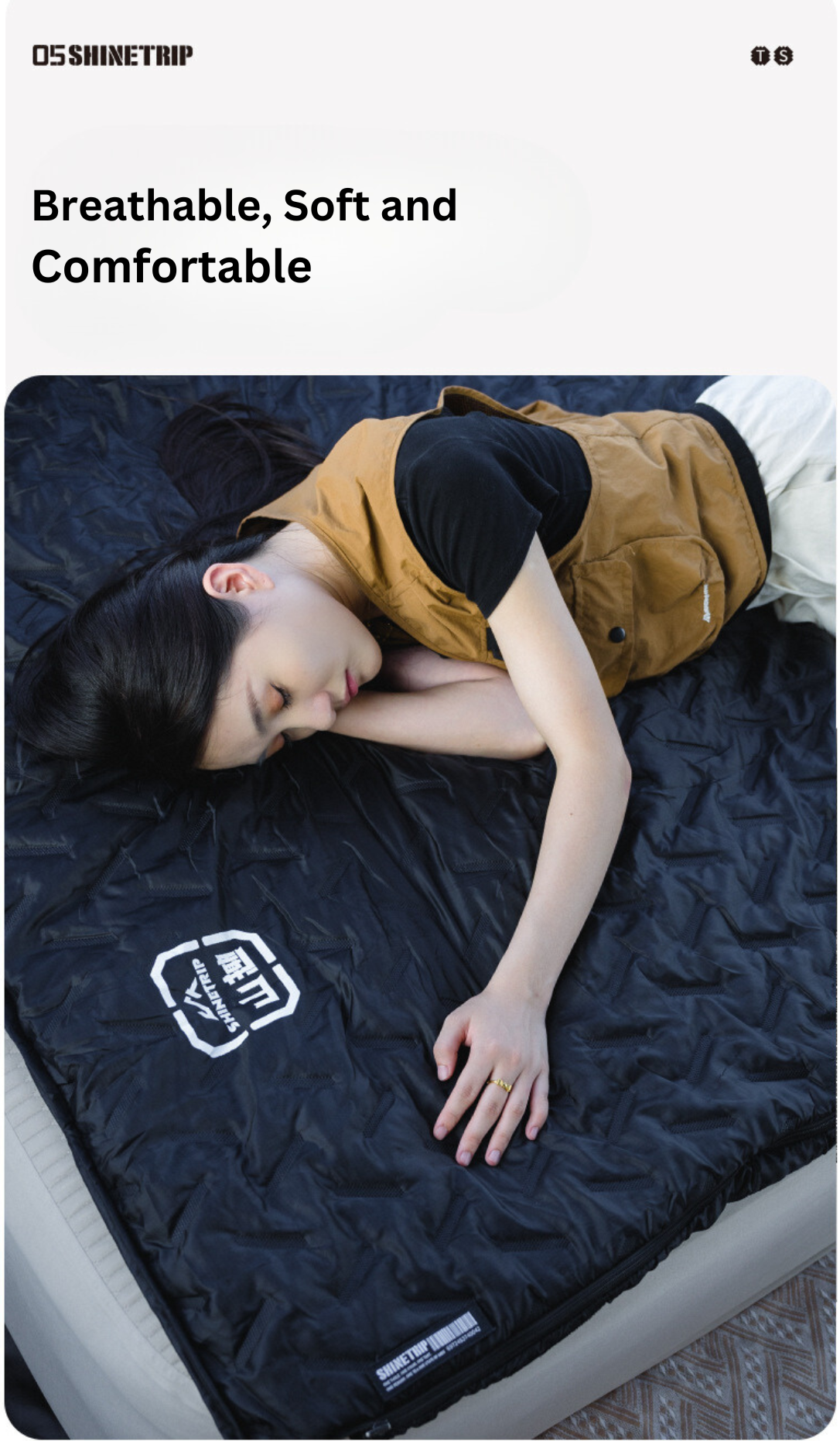 Ultrasonic technology Seeping bag new experience can be spliced sleeping bag (790 x 1355 px)