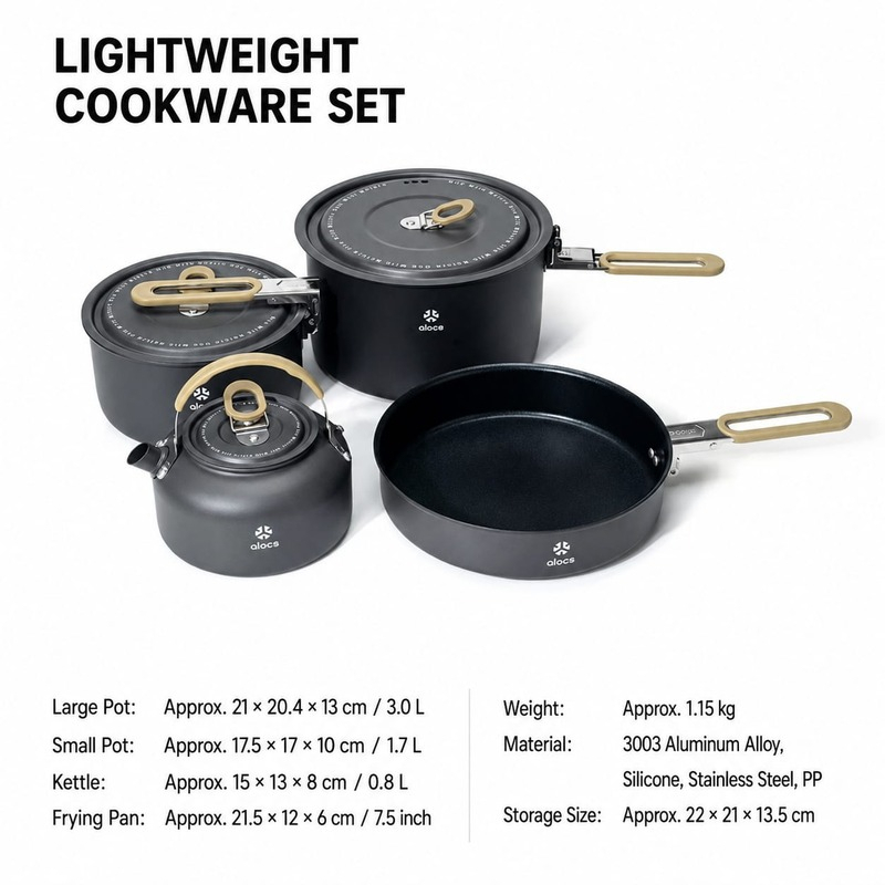 03 Alocs Cookware Set CW-C06 Pro