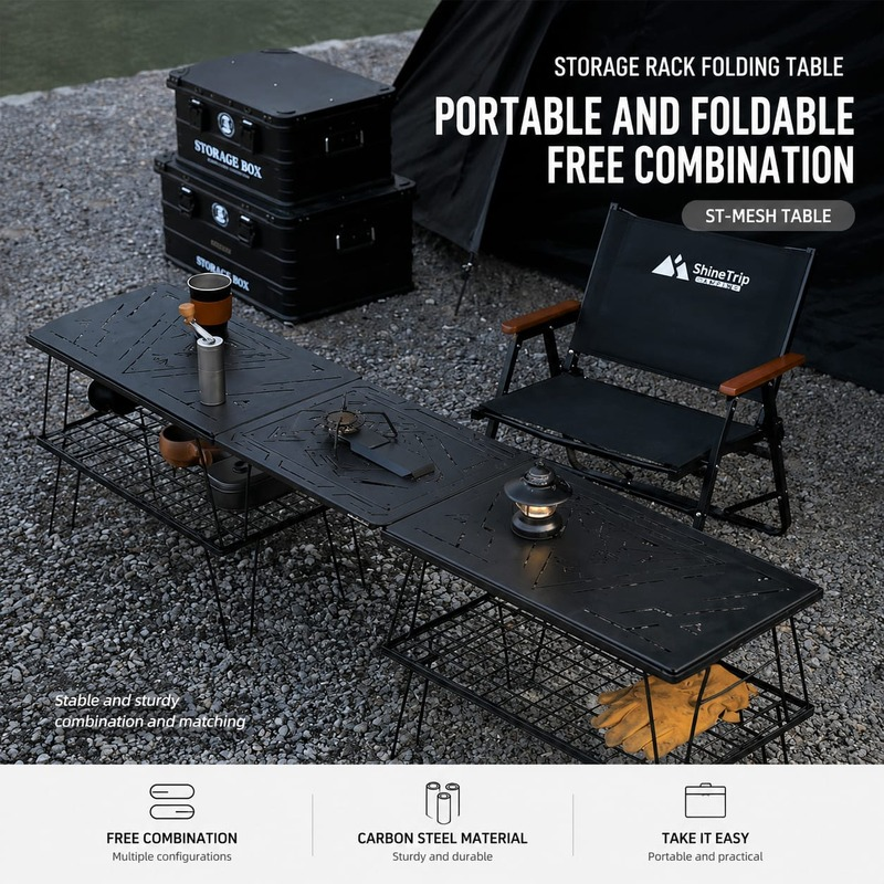 11 Shinetrip Foldable Steel Mesh Multipurpose Table