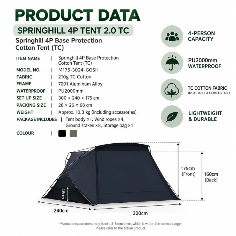 Springhill Penglai Shelter Cotton Tent 4P (2)