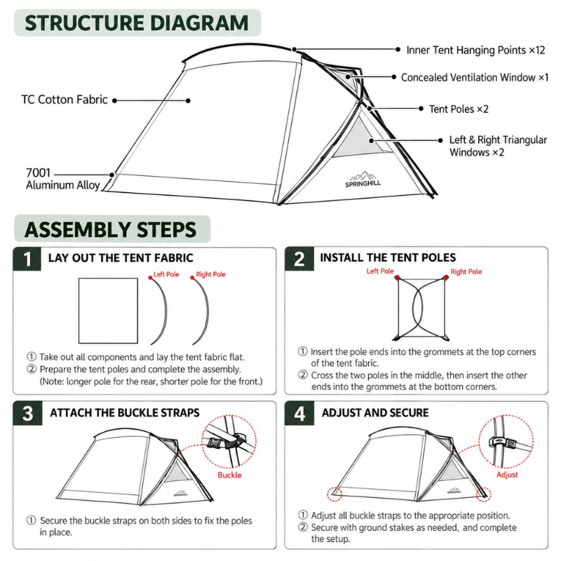Springhill Penglai Shelter Cotton Tent 4P (3)