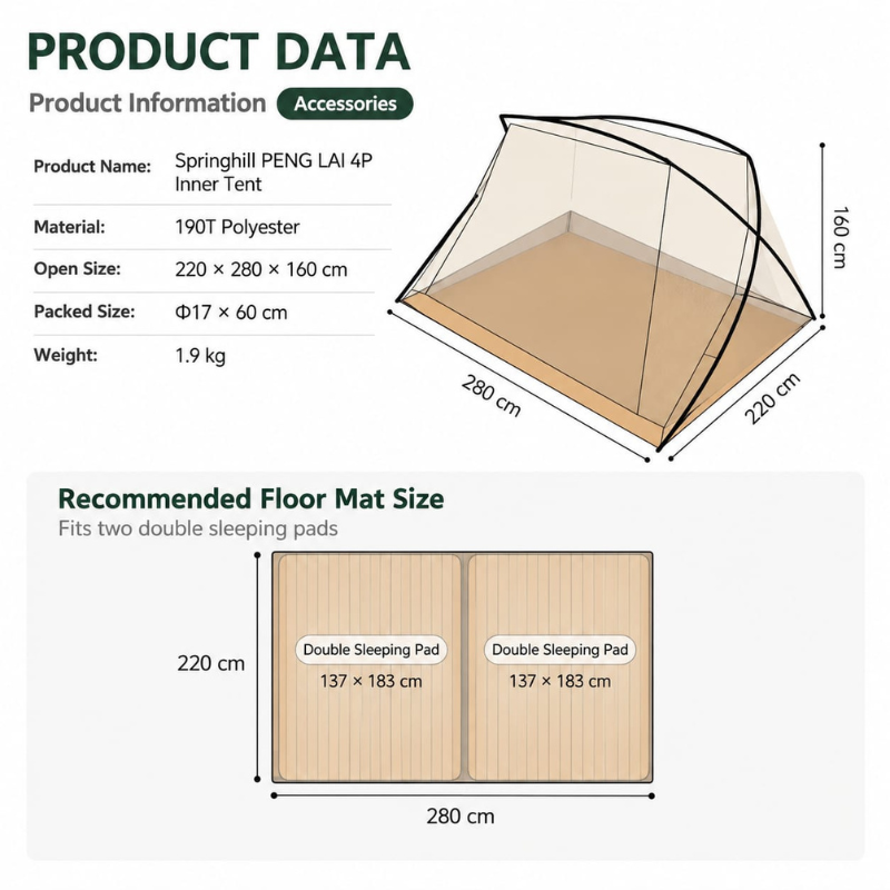 Springhill Penglai Shelter Cotton Tent 4P