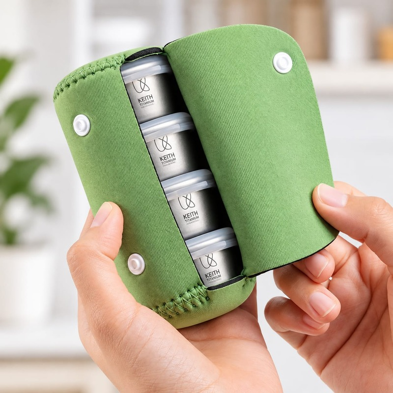 KEITH Titanium Mini Container Set with Pouch （Ti1161） (1)