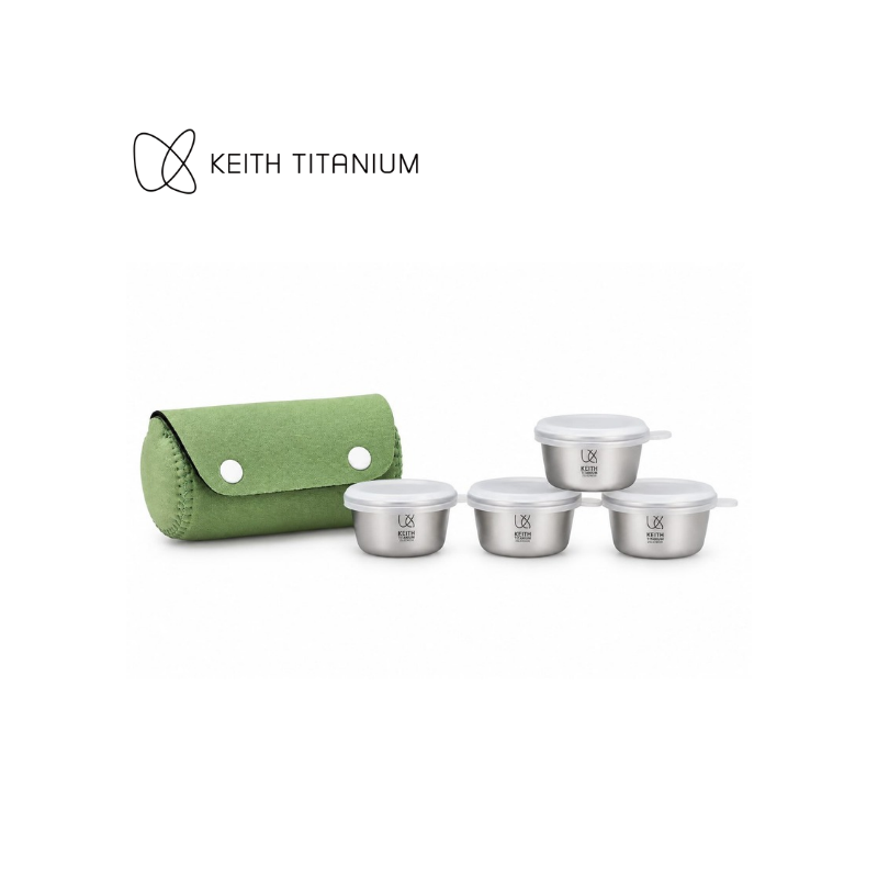 _KEITH Titanium Mini Container Set with Pouch （Ti1161）