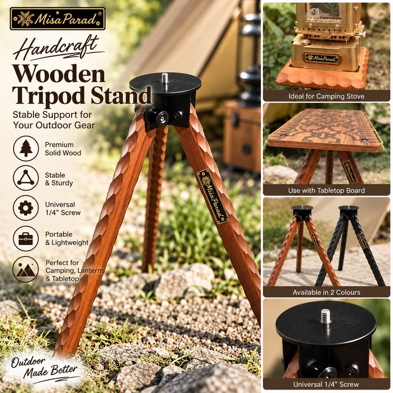 Misaparad Hand Crafted Camping Tripod (3)