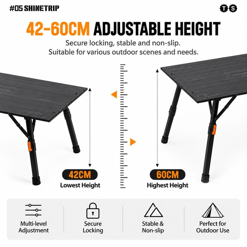 Shinetrip 4 Fold Adjustable Table (4)