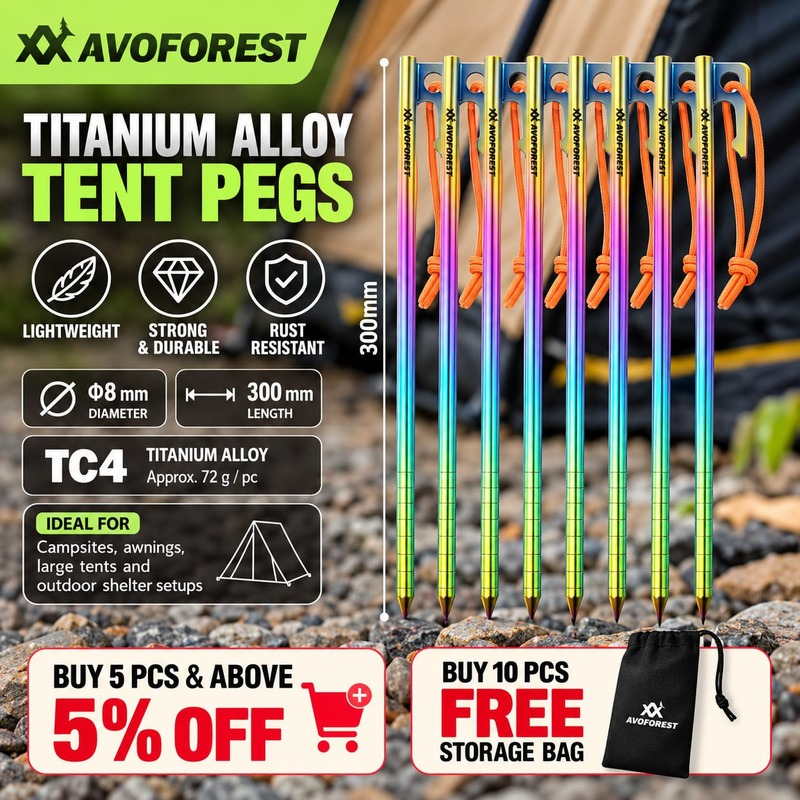 _Avoforest Titanium Rainbow Lightweight Peg (3)