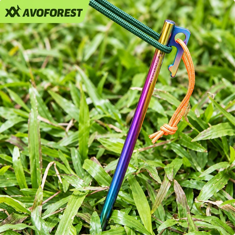 _Avoforest Titanium Rainbow Lightweight Peg (5)