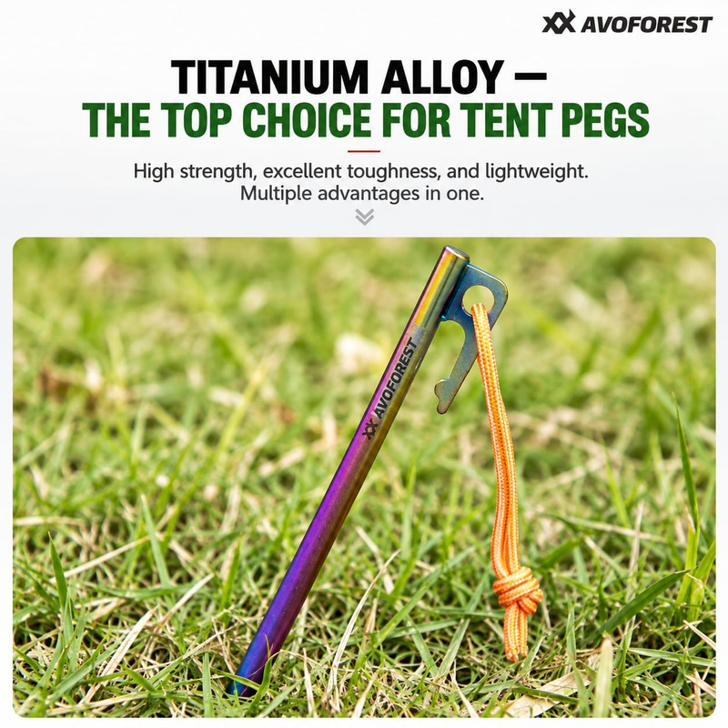 _Avoforest Titanium Rainbow Lightweight Peg (10)