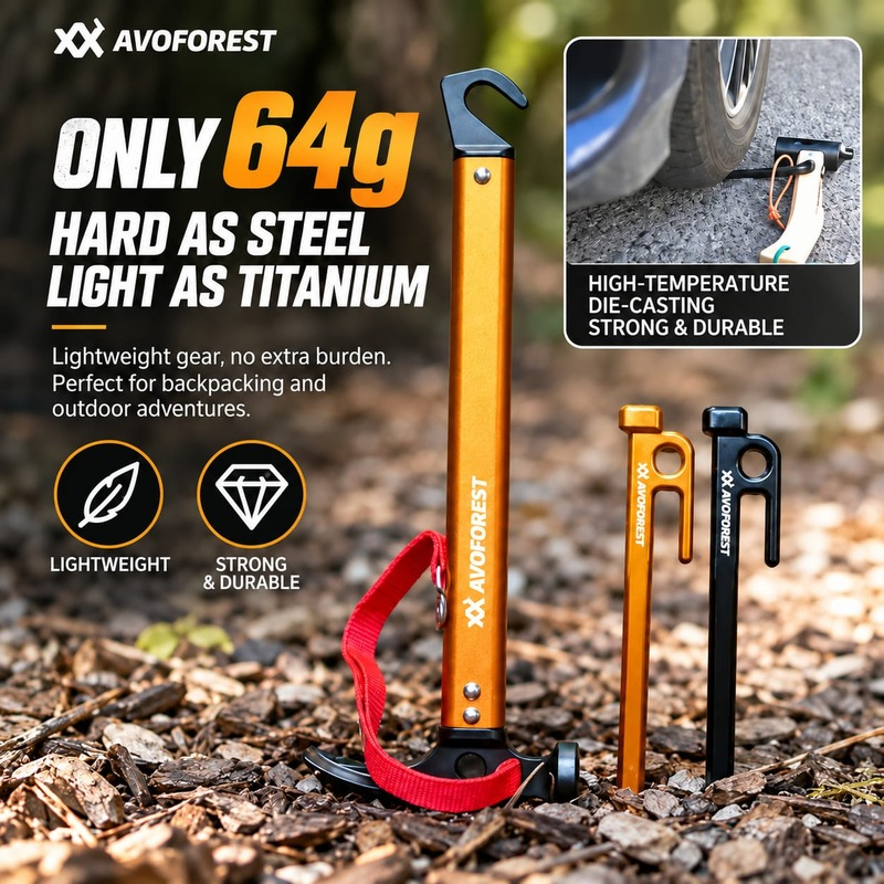 Avoforest Hardened Aluminium Alloy Lightweight Peg (7)