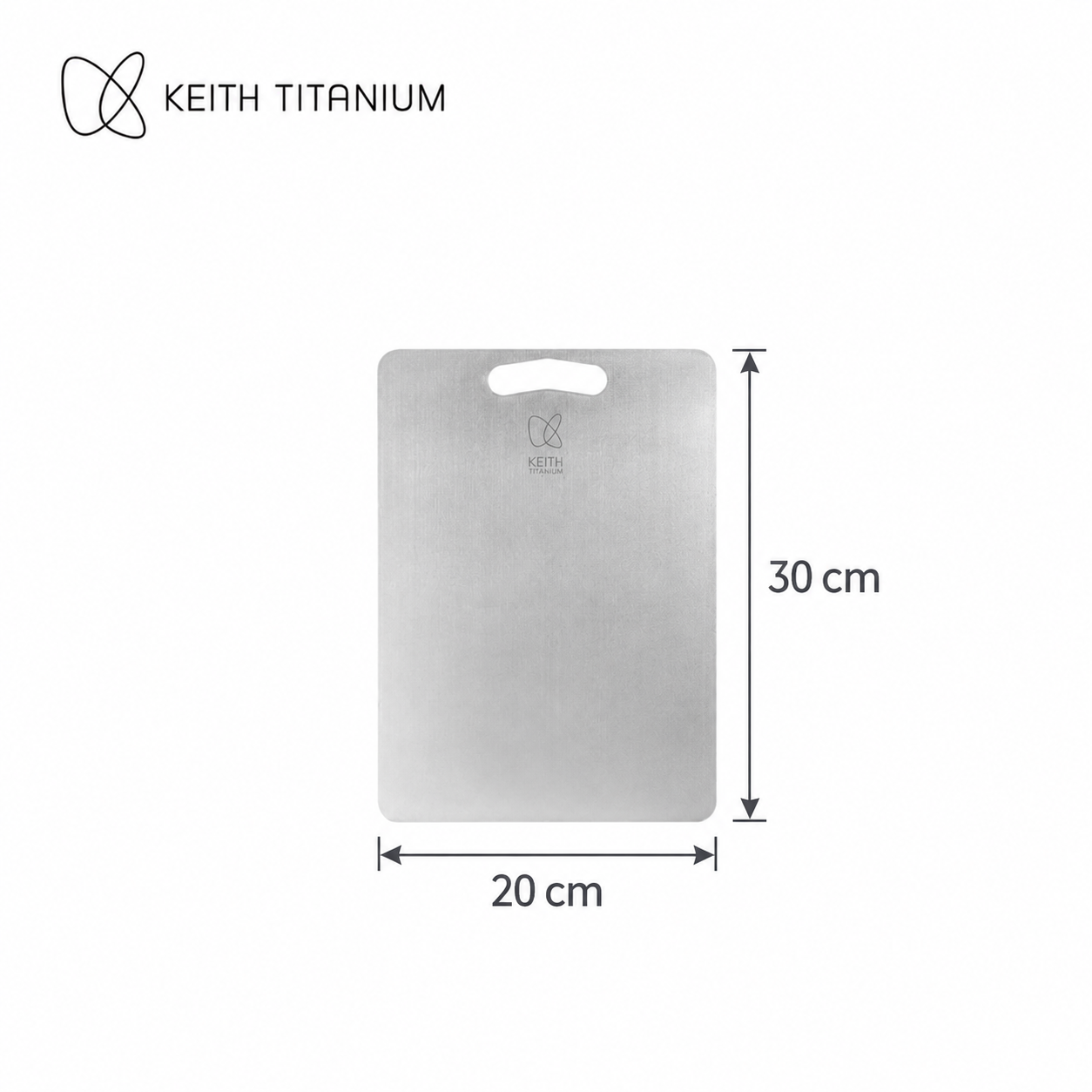 Keith Titanium cutting board with measurements