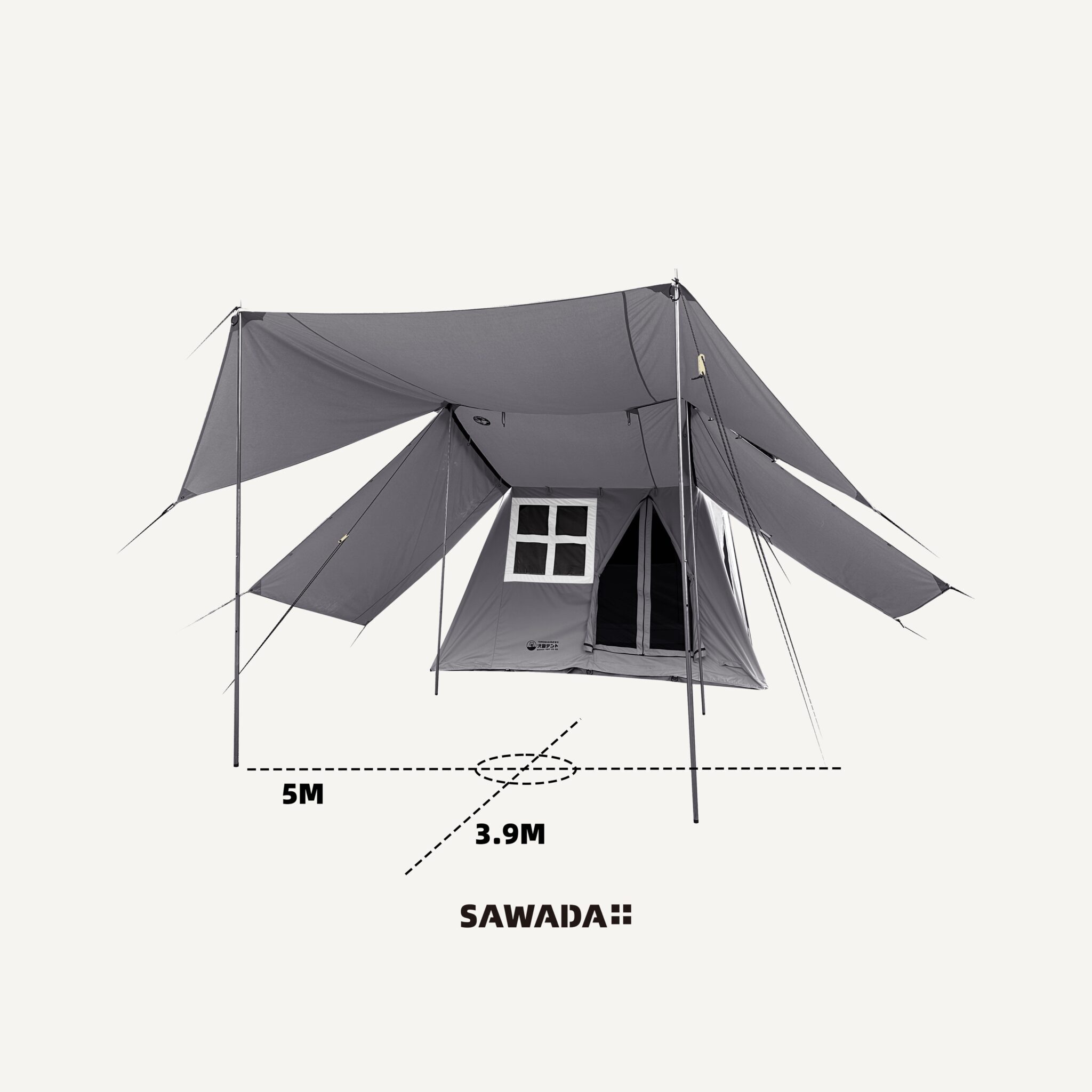 テント THE YOUNG Tents Camping Tents +Tent Pegs 8 + Windproof Rope