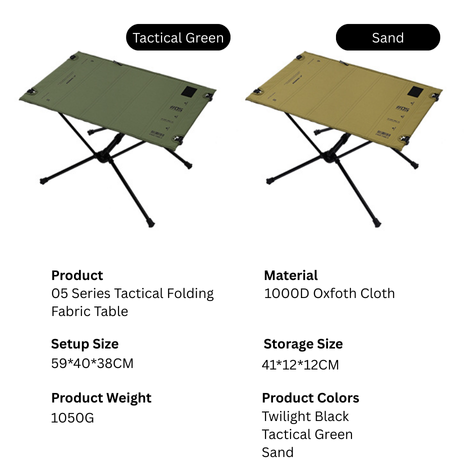 05 Series Tactical Folding Fabric Table