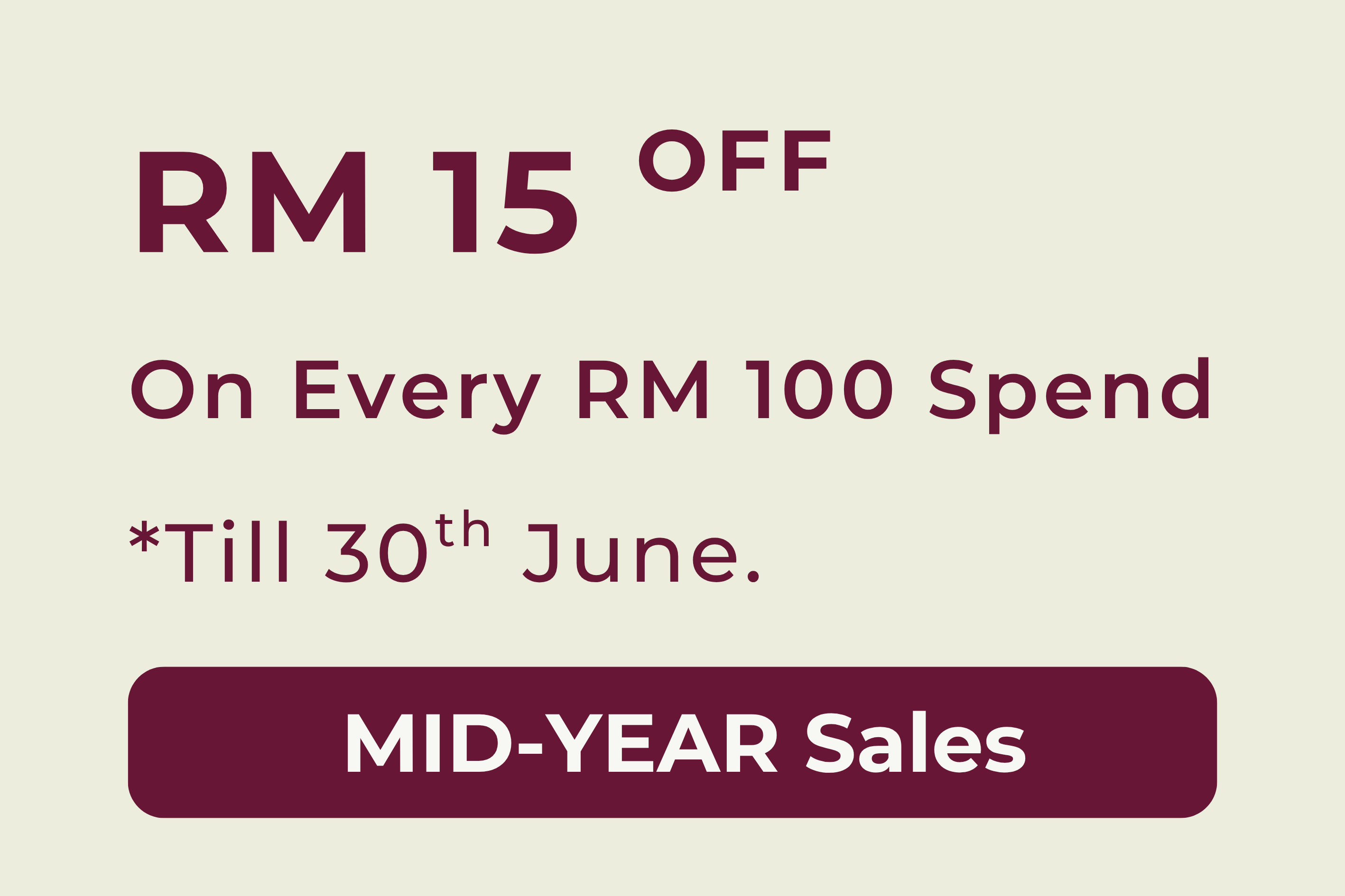 RM 15off